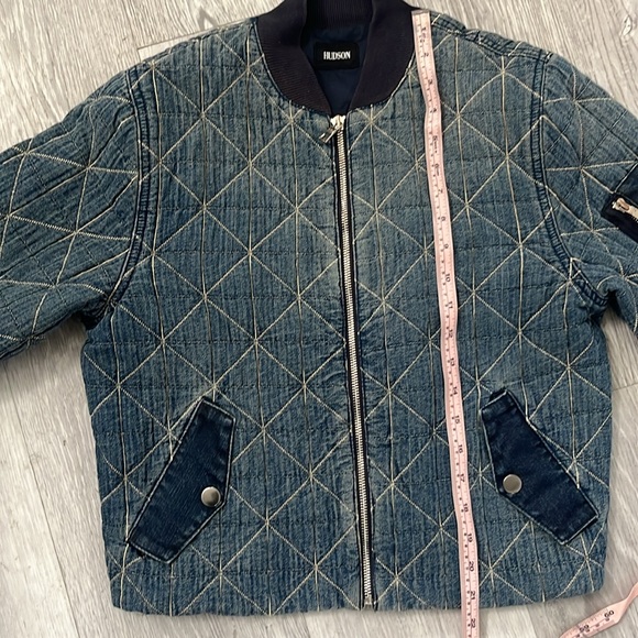 Hudson denim jacquard bomber jacket - Picture 7 of 7